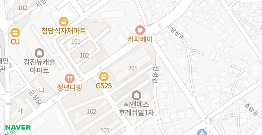 씨앤에스후레쉬빌2차 위치 지도