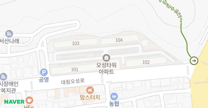 오성타워맨션 위치 지도