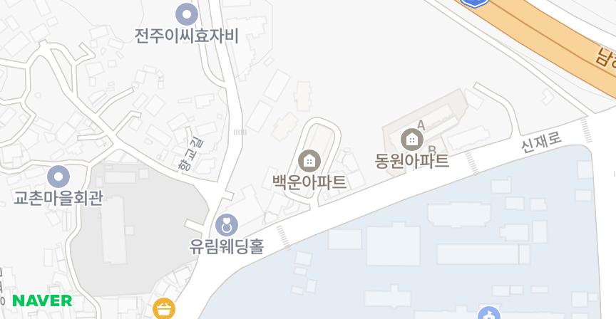 백운 위치 지도