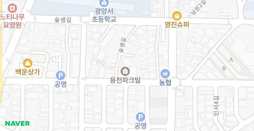 용천파크빌 위치 지도