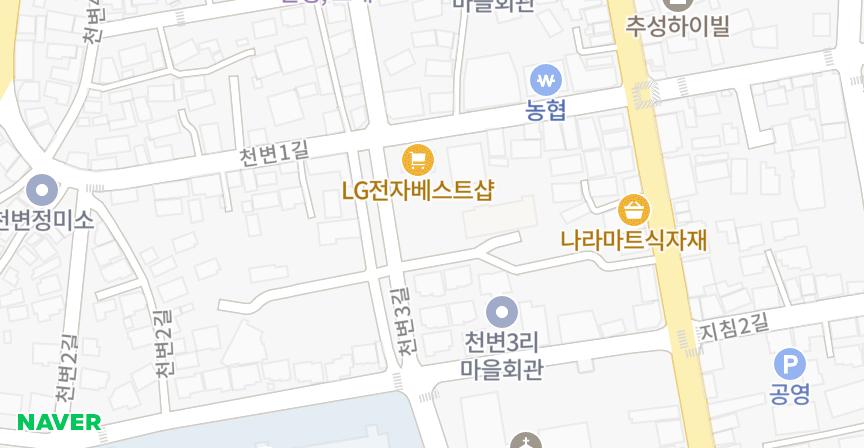 담양읍 천변리유리안아파트1차 위치 지도