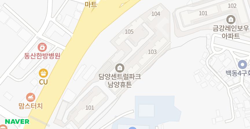 남양휴튼센트럴파크 위치 지도