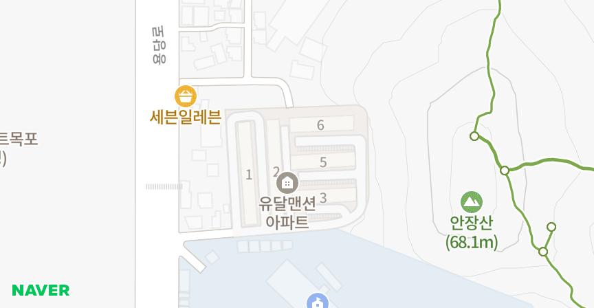 유달 위치 지도