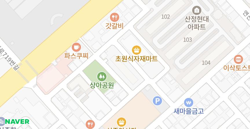초원상아 위치 지도