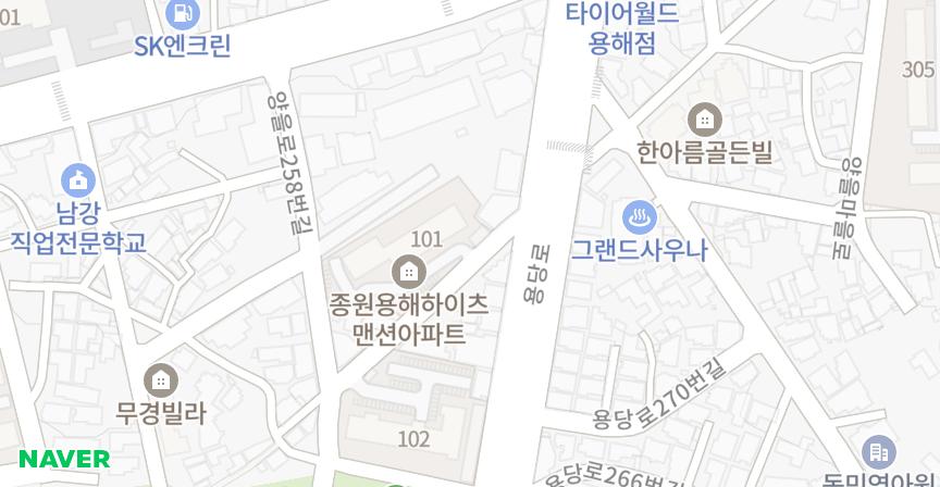 용해하이츠맨션 위치 지도