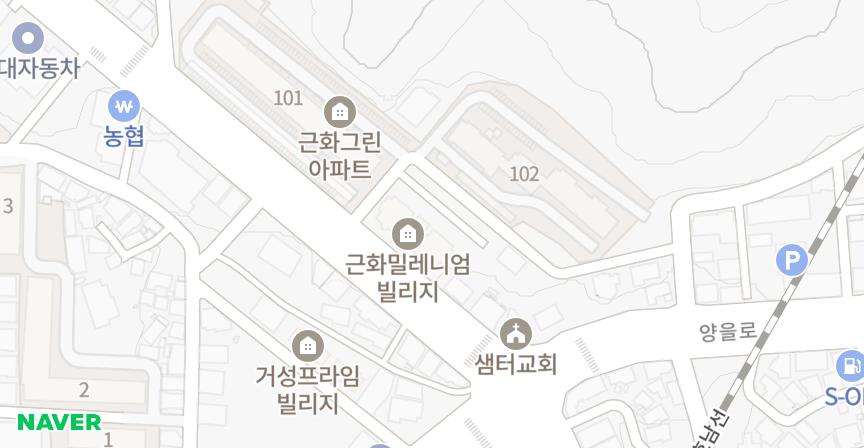 근화밀레니엄빌리지 위치 지도