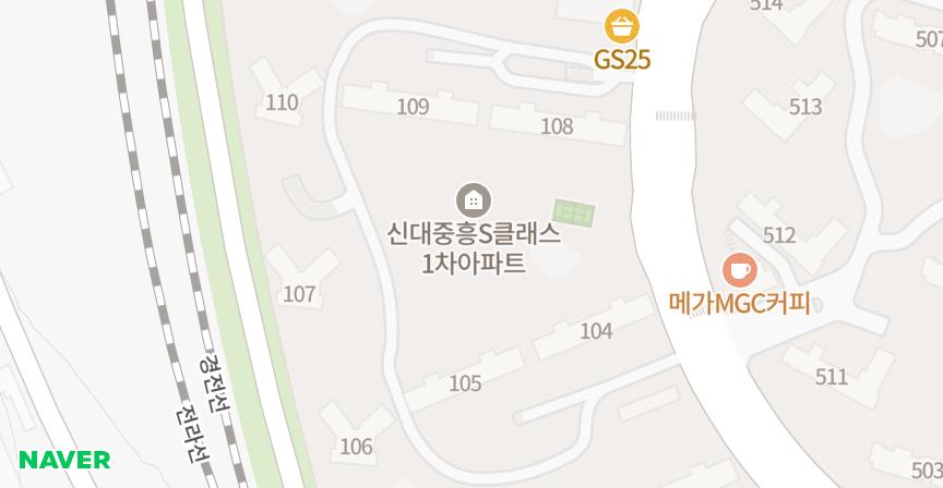 중흥S클래스1단지 위치 지도