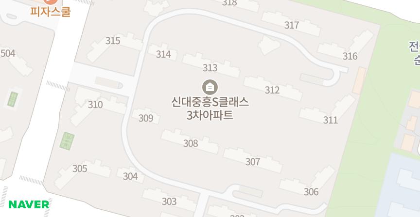중흥S클래스3단지 위치 지도