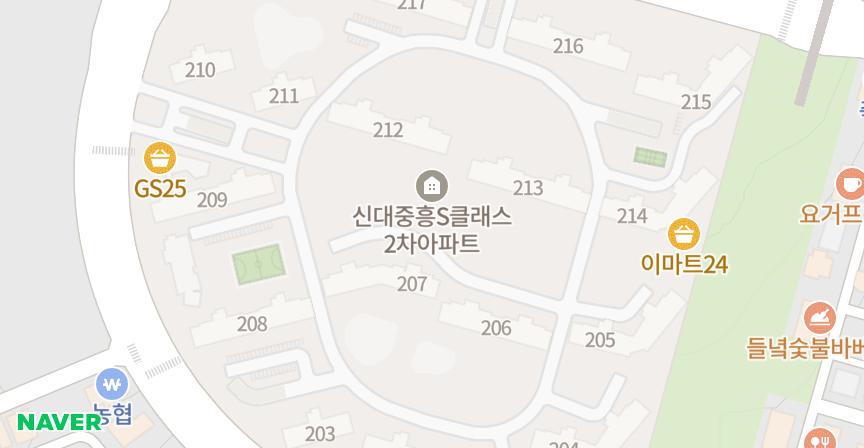 중흥S클래스2단지 위치 지도