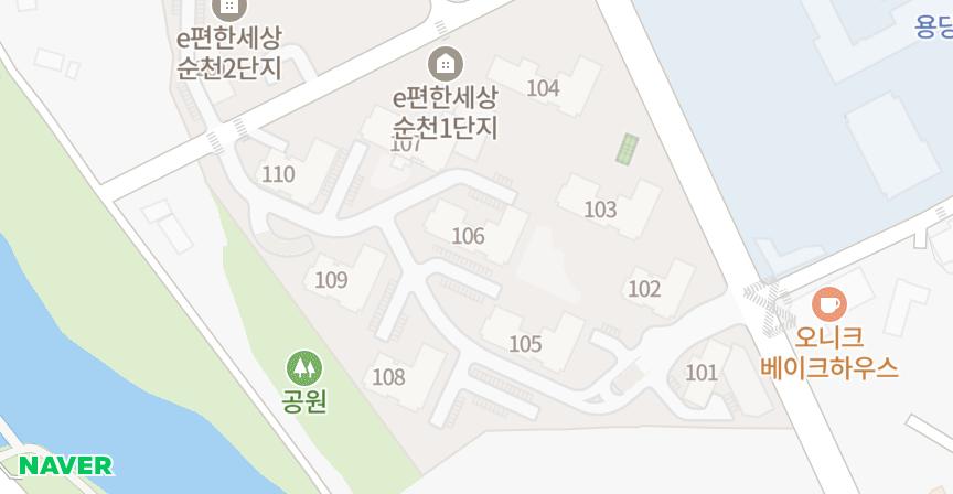 e편한세상순천1단지 위치 지도