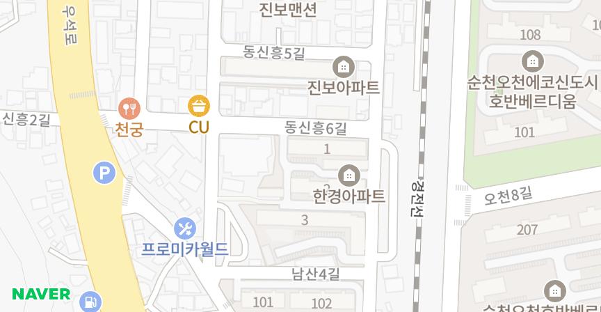 한경 위치 지도