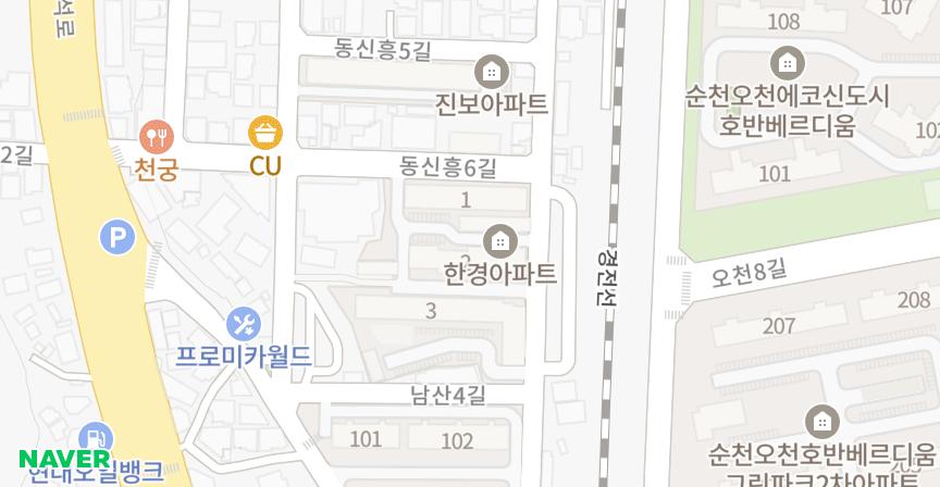 한경 위치 지도