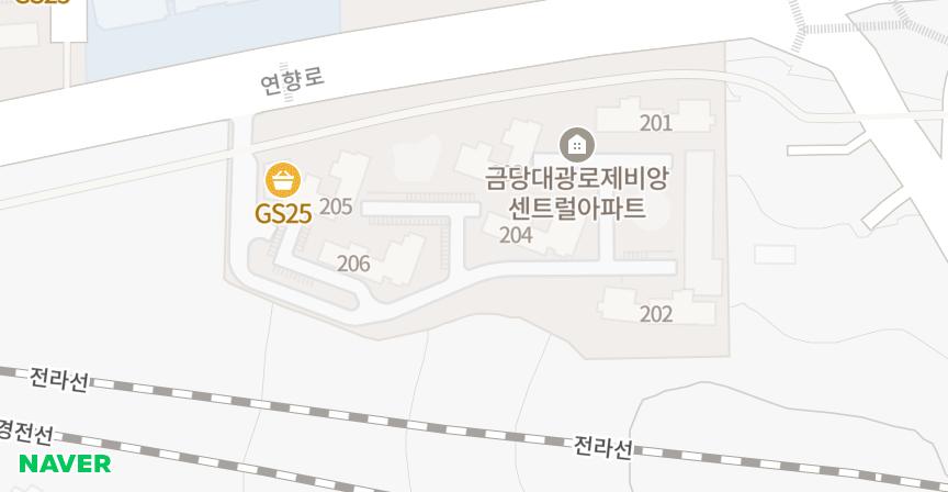 금당대광로제비앙센트럴 위치 지도