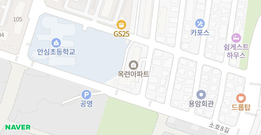 목련 위치 지도