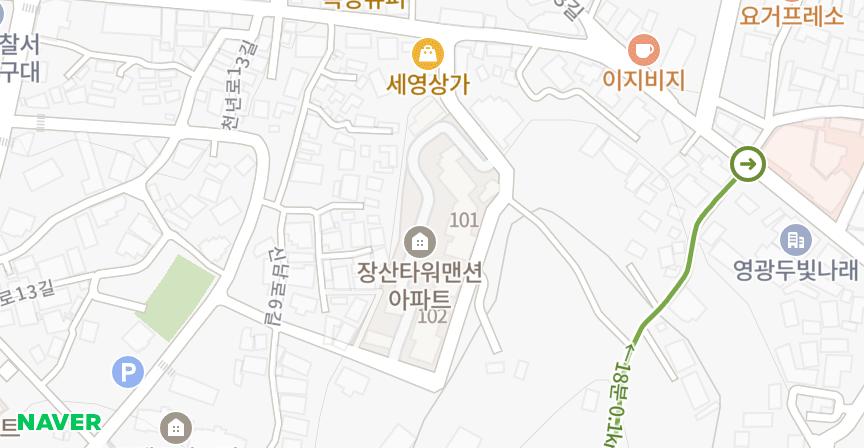 장산타워맨션 위치 지도