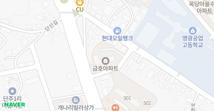 영광금호 위치 지도