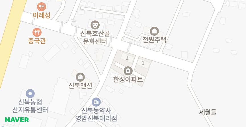 한성 위치 지도