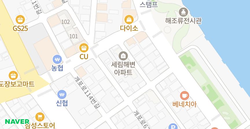세림2차해변 위치 지도