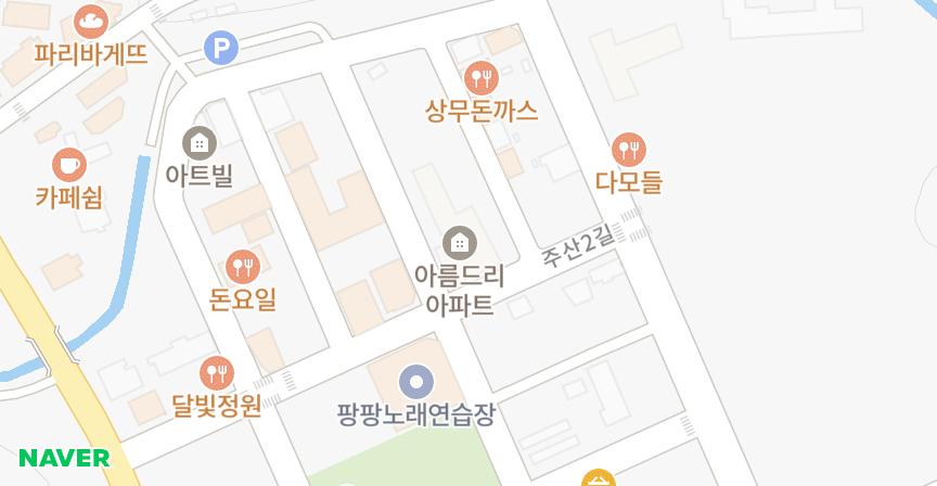 아름드리 위치 지도