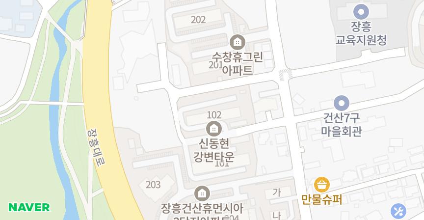 신동현강변타운 위치 지도