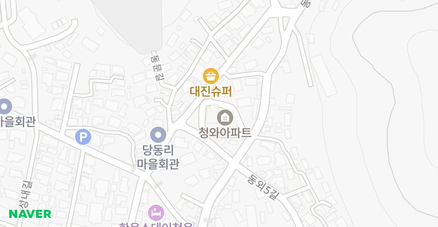 청와 위치 지도