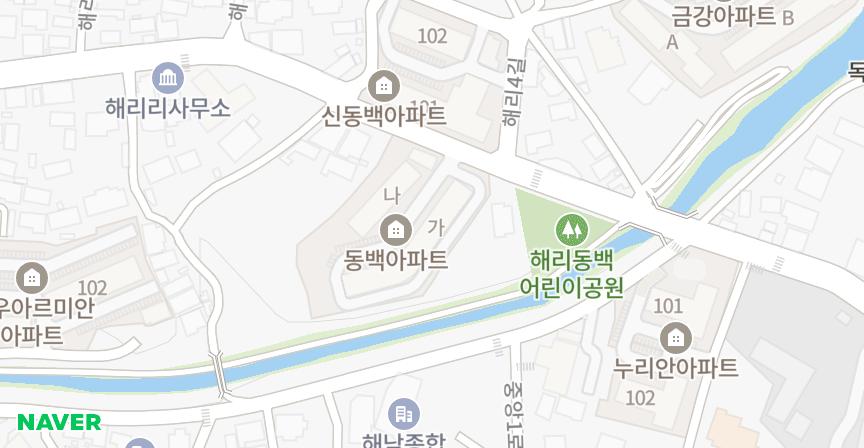 동백 위치 지도