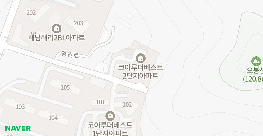 해남코아루더베스트2단지 위치 지도