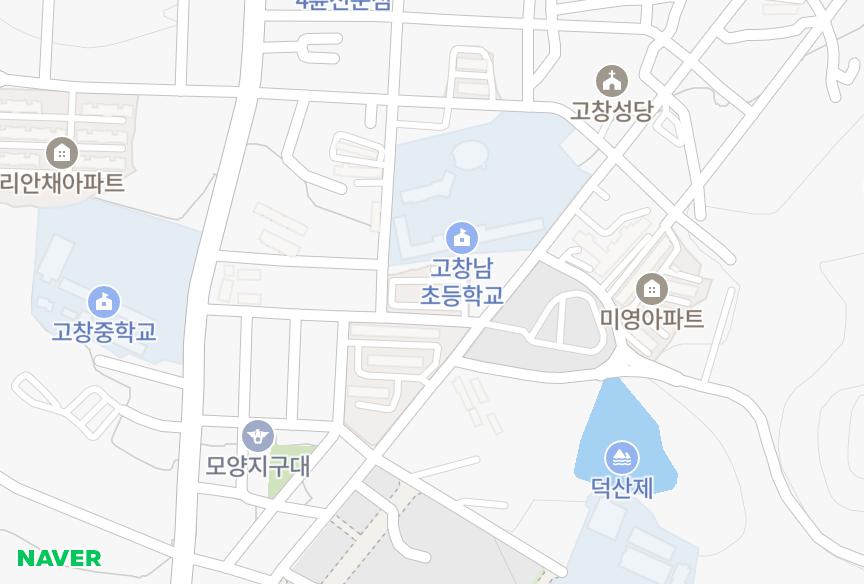 전북특별자치도 고창군 고창읍 읍내리 덕산진흥하이츠1차 위치·실거래 시세 지도