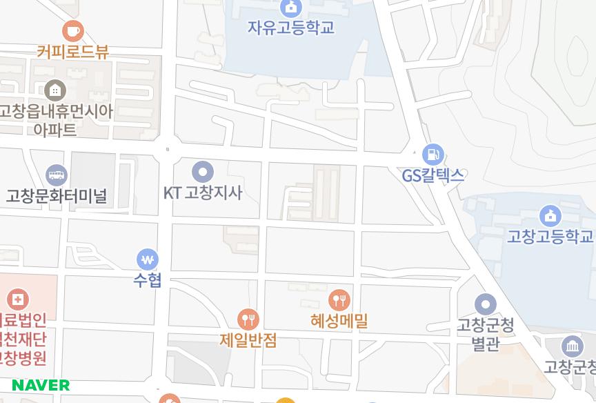 전북특별자치도 고창군 고창읍 읍내리 건양주택 위치·실거래 시세 지도