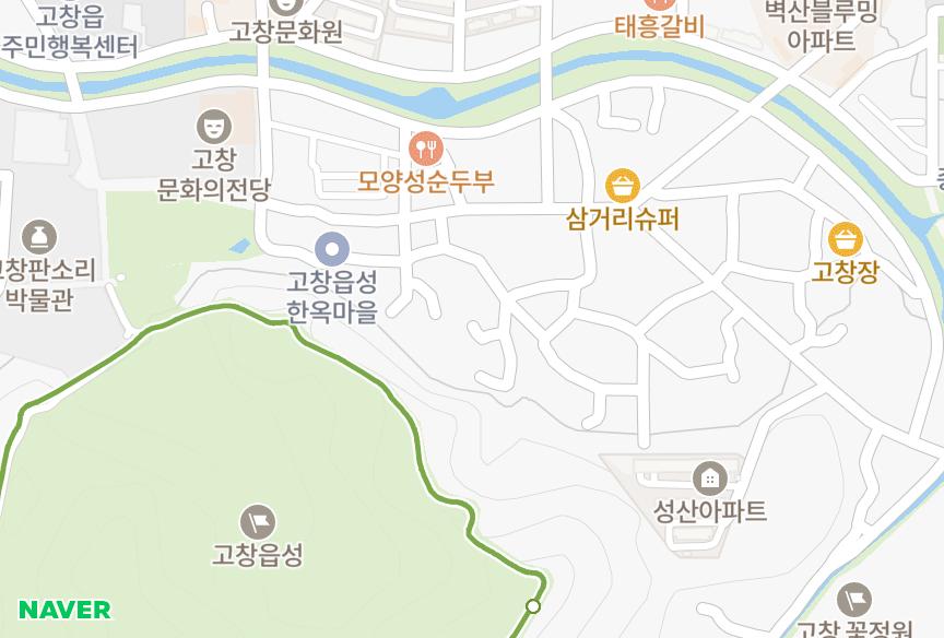 전북특별자치도 고창군 고창읍 읍내리 동산빌라 위치·실거래 시세 지도