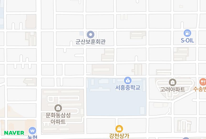 전북특별자치도 군산시 문화동 다우미빌 위치·실거래 시세 지도