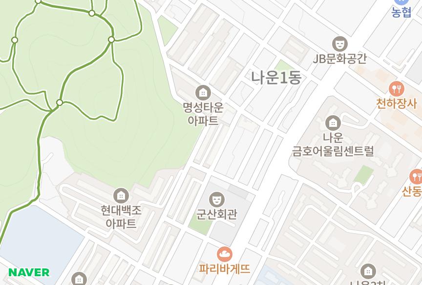 전북특별자치도 군산시 나운동 금호 위치·실거래 시세 지도