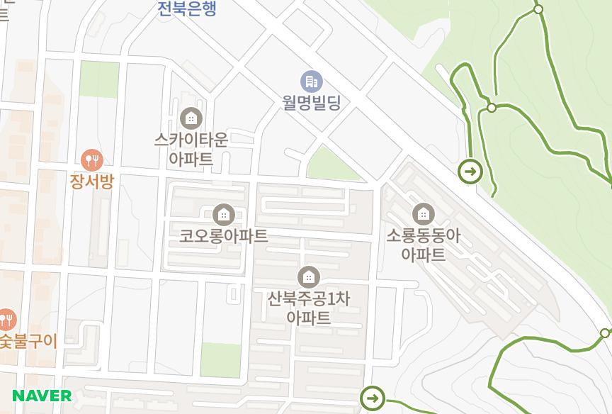 전북특별자치도 군산시 산북동 금강맨션 위치·실거래 시세 지도