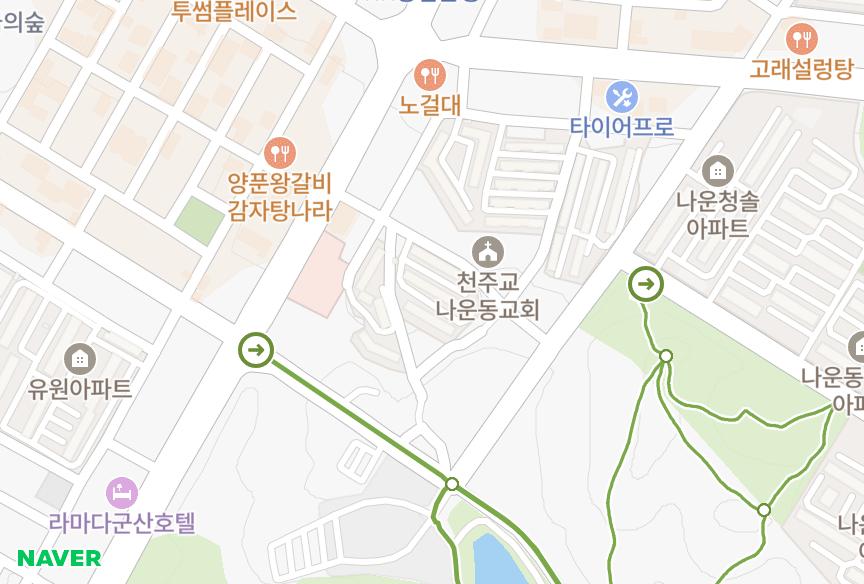전북특별자치도 군산시 나운동 나운금호2차 위치·실거래 시세 지도