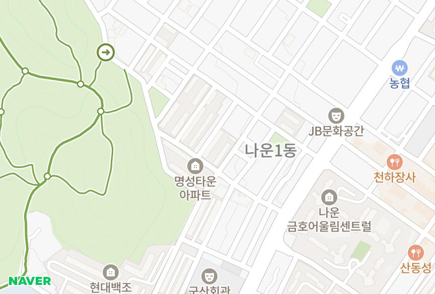 전북특별자치도 군산시 나운동 현대1차 위치·실거래 시세 지도