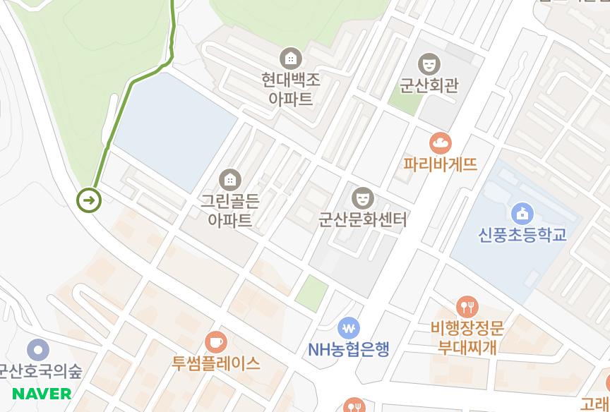 전북특별자치도 군산시 나운동 성보팰리스 위치·실거래 시세 지도