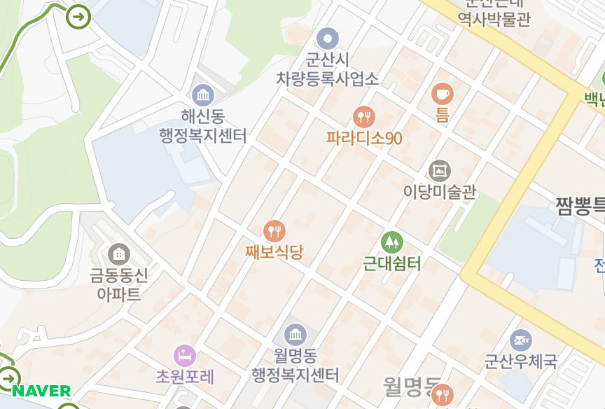 전북특별자치도 군산시 신창동 삼부아스테리움 위치·실거래 시세 지도