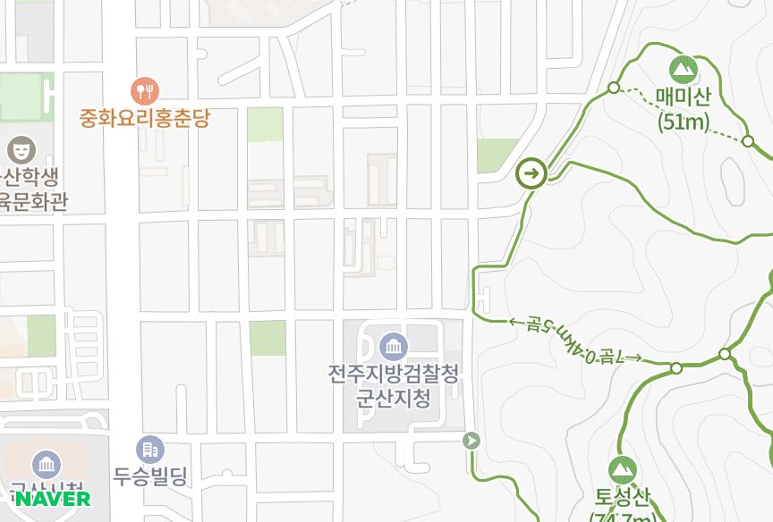 전북특별자치도 군산시 조촌동 미르빌 위치·실거래 시세 지도