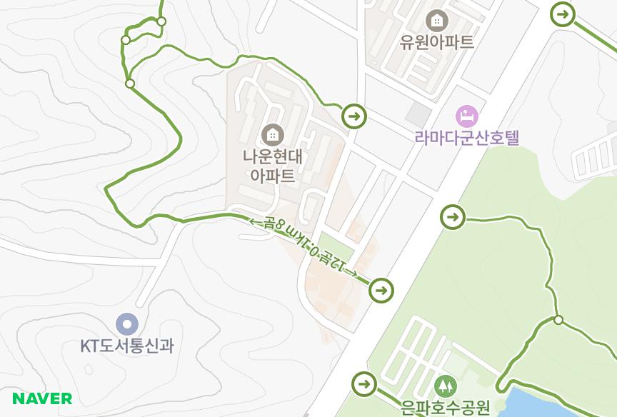 전북특별자치도 군산시 나운동 그린은파파크맨션 위치·실거래 시세 지도