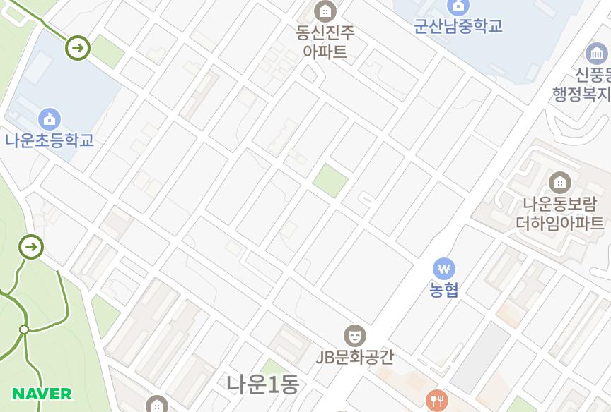 전북특별자치도 군산시 나운동 하이스타운3차 위치·실거래 시세 지도