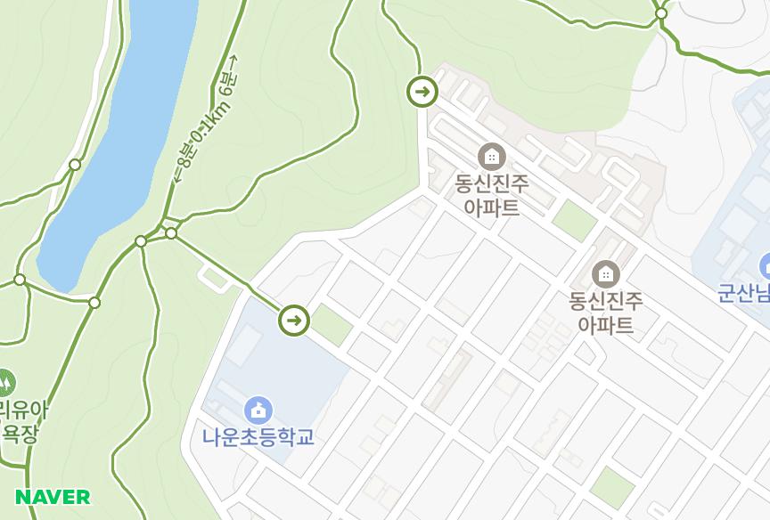 전북특별자치도 군산시 나운동 로얄맨션1차 위치·실거래 시세 지도