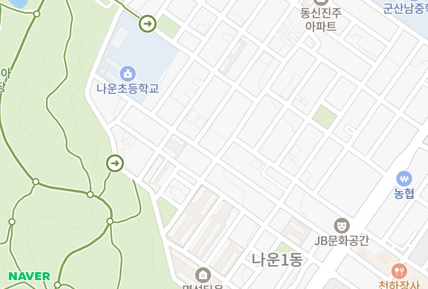 전북특별자치도 군산시 나운동 삼진아트맨션 위치·실거래 시세 지도