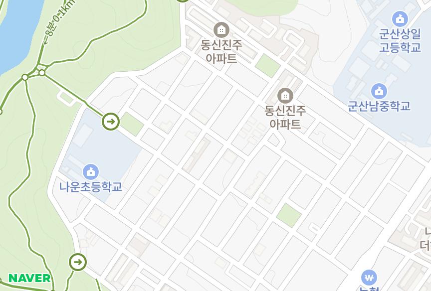 전북특별자치도 군산시 나운동 그린파크맨션 위치·실거래 시세 지도