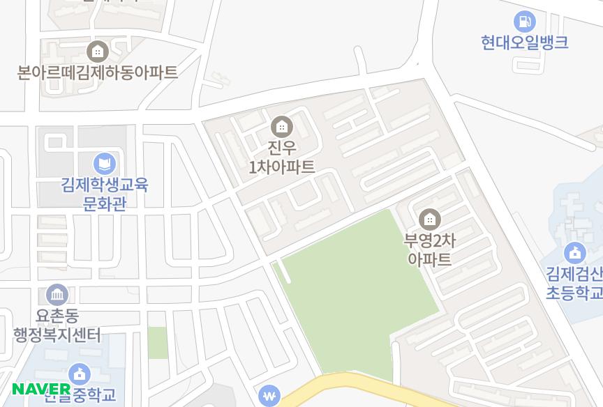 전북특별자치도 김제시 검산동 진우2차 위치·실거래 시세 지도