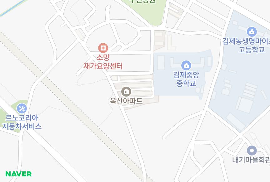 전북특별자치도 김제시 옥산동 옥산 위치·실거래 시세 지도