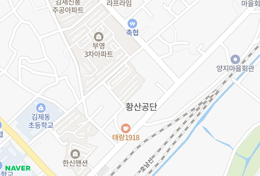 전북특별자치도 김제시 신풍동 황산농공단지미혼여성근로자 위치·실거래 시세 지도
