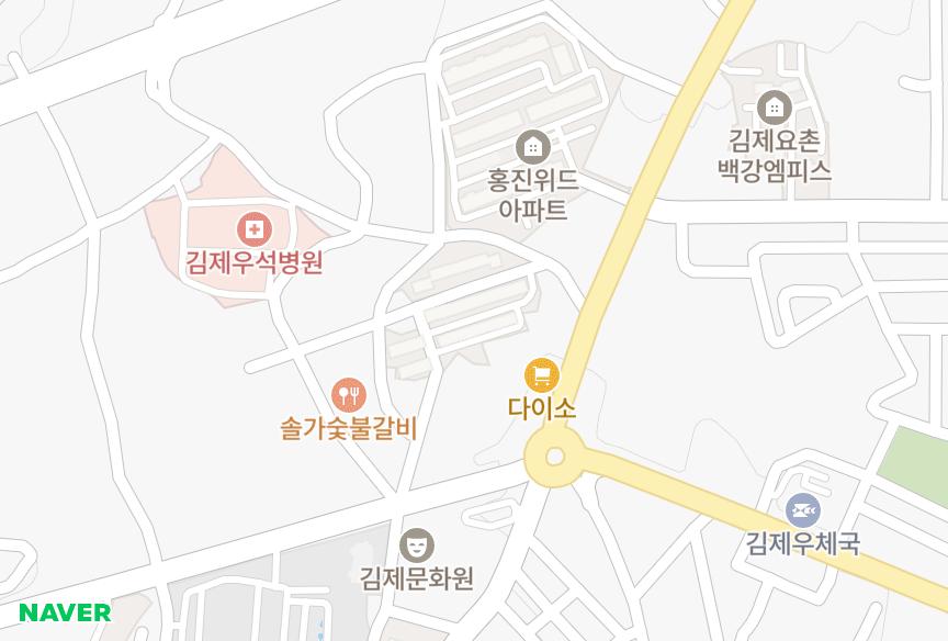 전북특별자치도 김제시 서암동 동신파크맨션1차 위치·실거래 시세 지도