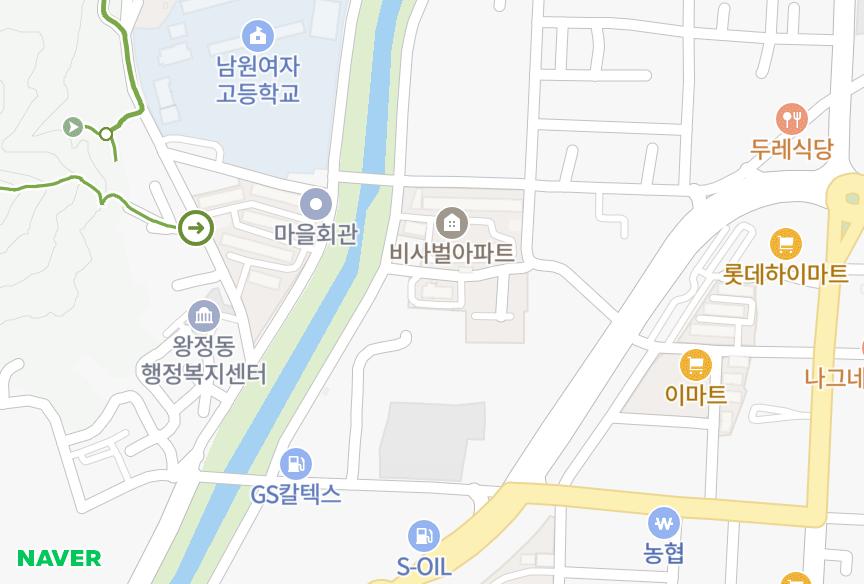 전북특별자치도 남원시 왕정동 비사벌2차 위치·실거래 시세 지도