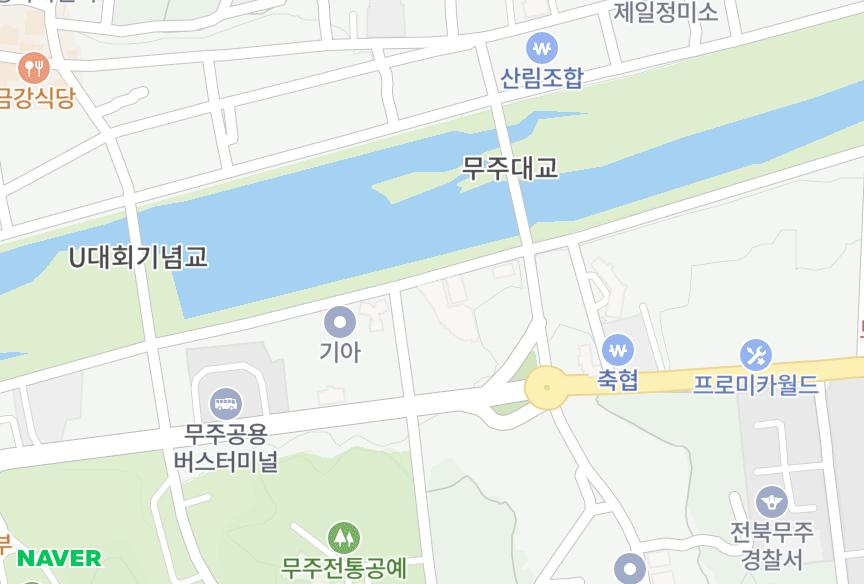 전북특별자치도 무주군 무주읍 당산리 리버뷰 위치·실거래 시세 지도