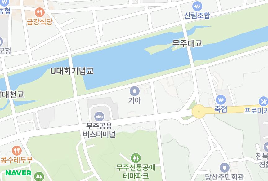 전북특별자치도 무주군 무주읍 당산리 미래드림2차 위치·실거래 시세 지도